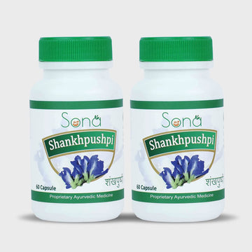 Sona Shankhpushpi Capsules - 60 Capsules (Pack of 2)